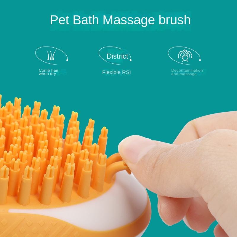 Dog Bath Brush 2-in-1