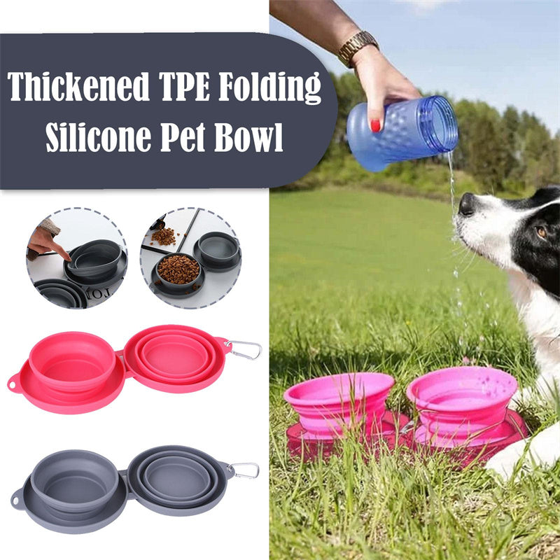 Collapsible Dog Bowls - Portable Silicone Dog Bowls