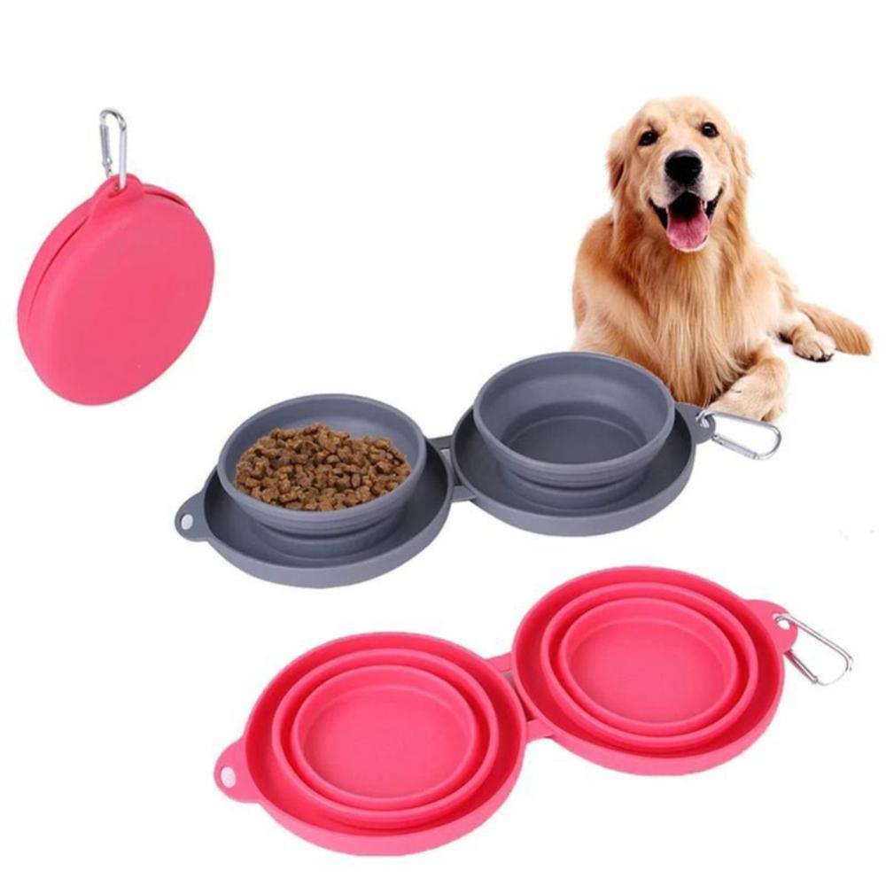 Collapsible Dog Bowls - Portable Silicone Dog Bowls