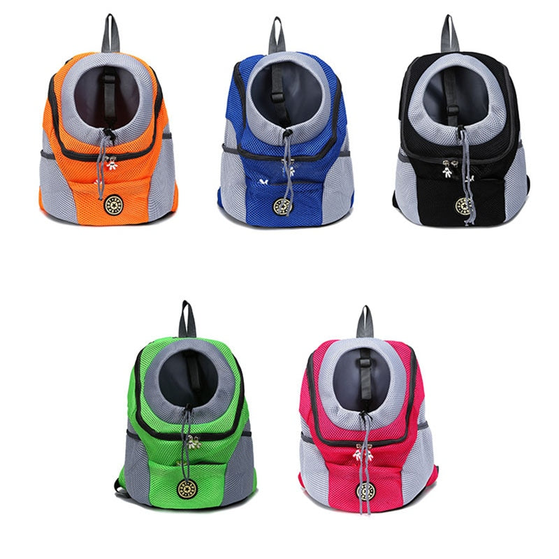 Portable Double Shoulder Backpack Dog Carrier