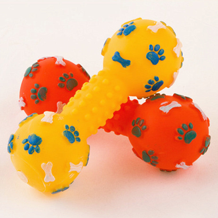 Dog's Sound Toy -  Silicone Dog Toy Dumbbell Form