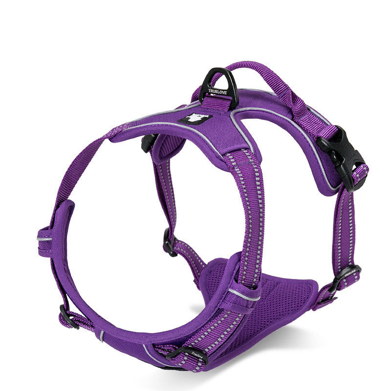 Dog's Adjustable Safety Reflective Nylon Harness Truelove