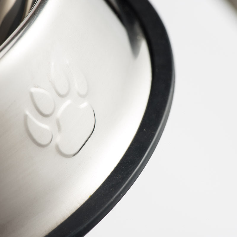 Stainless Steel Dog Bowl With Rubber Base For Small / Medium / Large Dogs