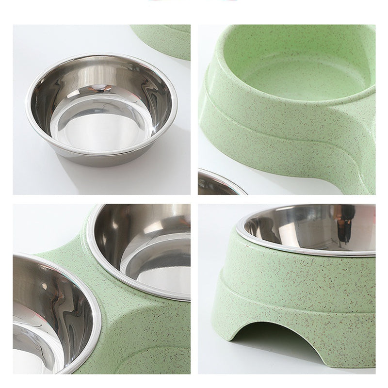 Double Bowl For Dog - Stainless Steel Food and Water Feeder