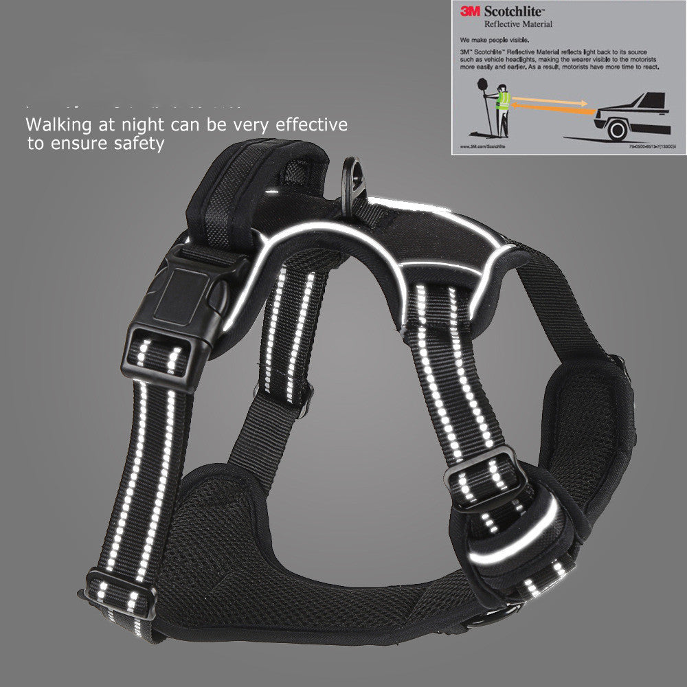 Dog Harness, Safe, Adjustable and Reflective.