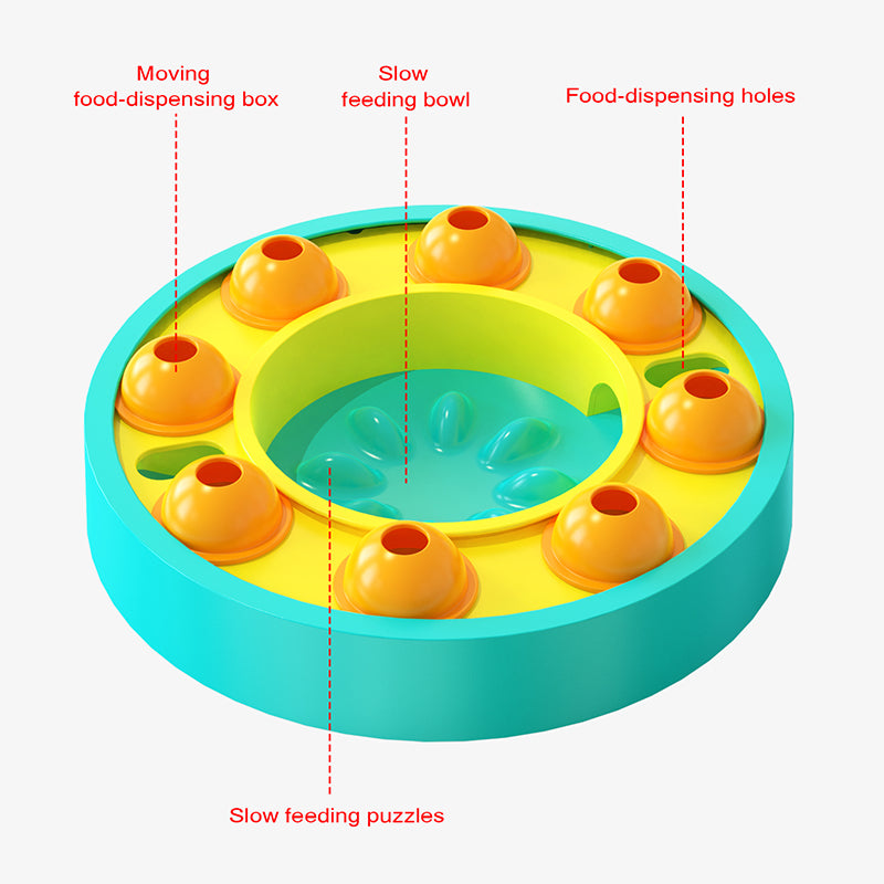 Interactive Dog Toy Puzzle Feeder / Slow Feeder Treat Dispensing