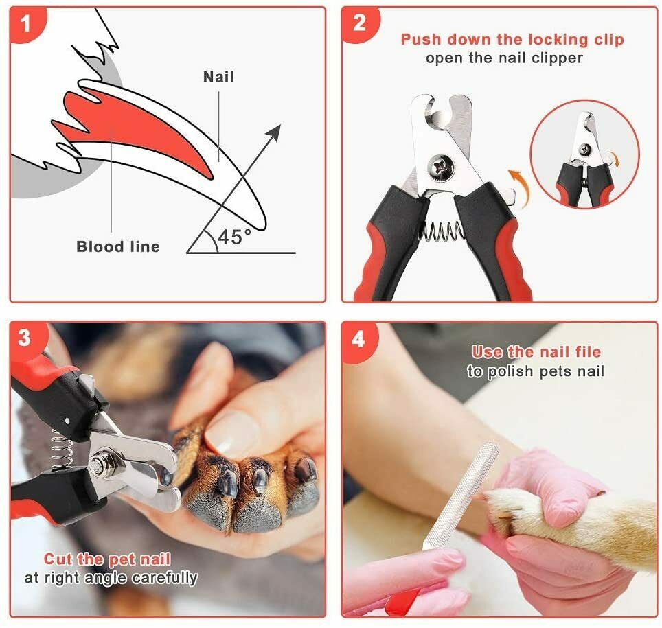 Dog Nail Clipper - Clippers For Nails With Safety Guard -  For Small, Medium, And Large Breed