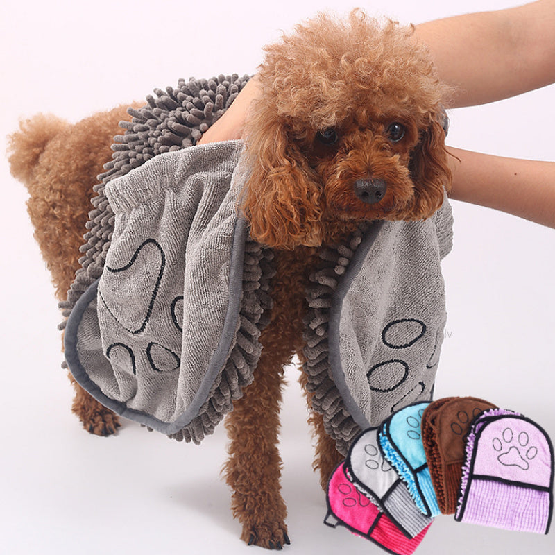 Dog Towel Super Absorbent - Dog Bathrobe Microfiber Bath Towels Quick-Drying.