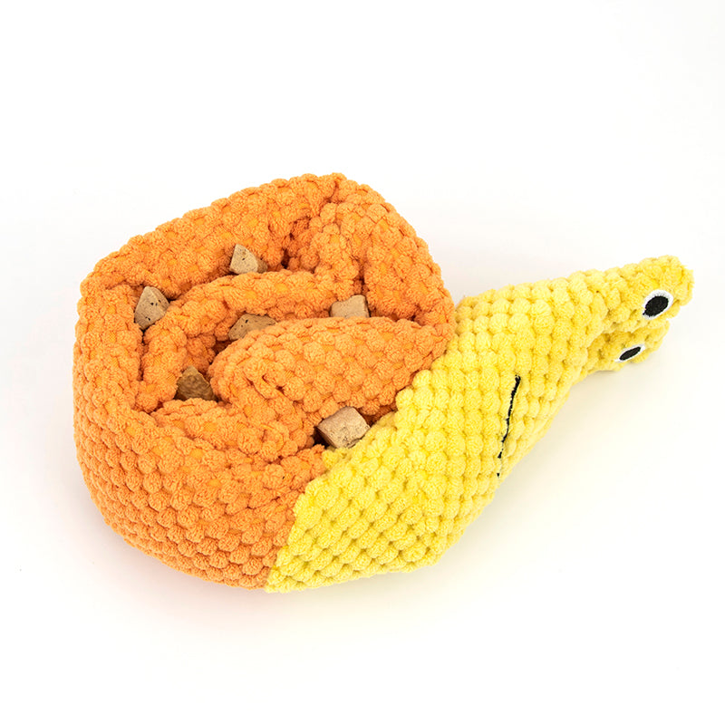 Interactive Dog Toy for Boredom - Snail Shape Squeaky Dog Chew Toy