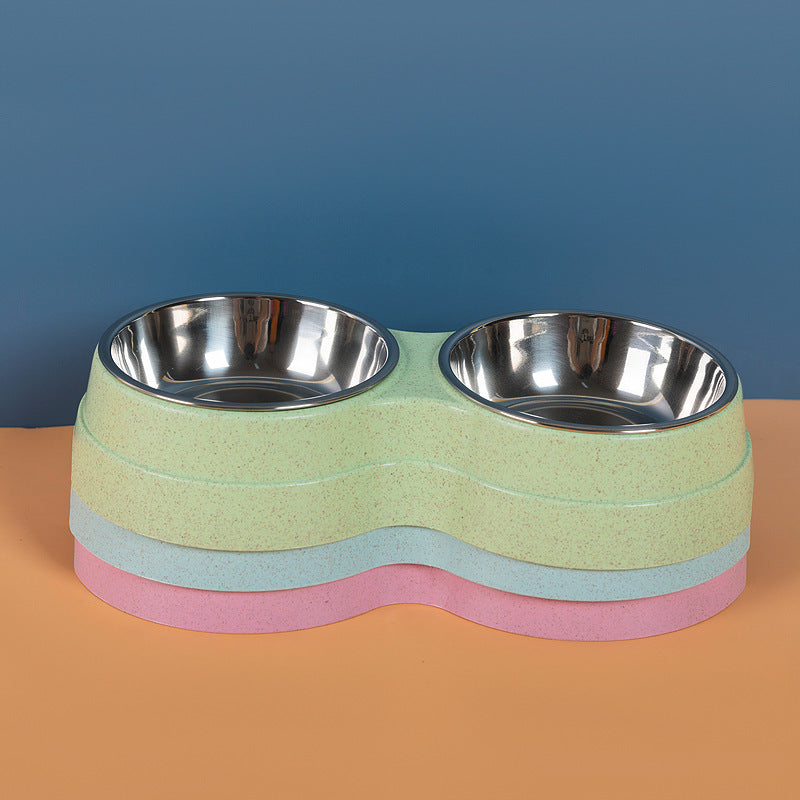 Double Bowl For Dog - Stainless Steel Food and Water Feeder