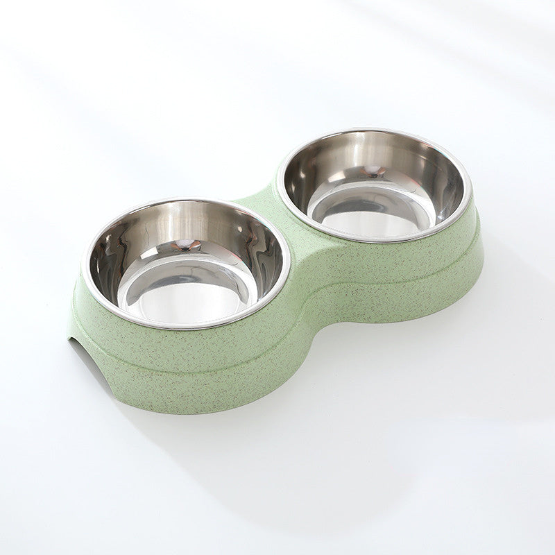 Double Bowl For Dog - Stainless Steel Food and Water Feeder