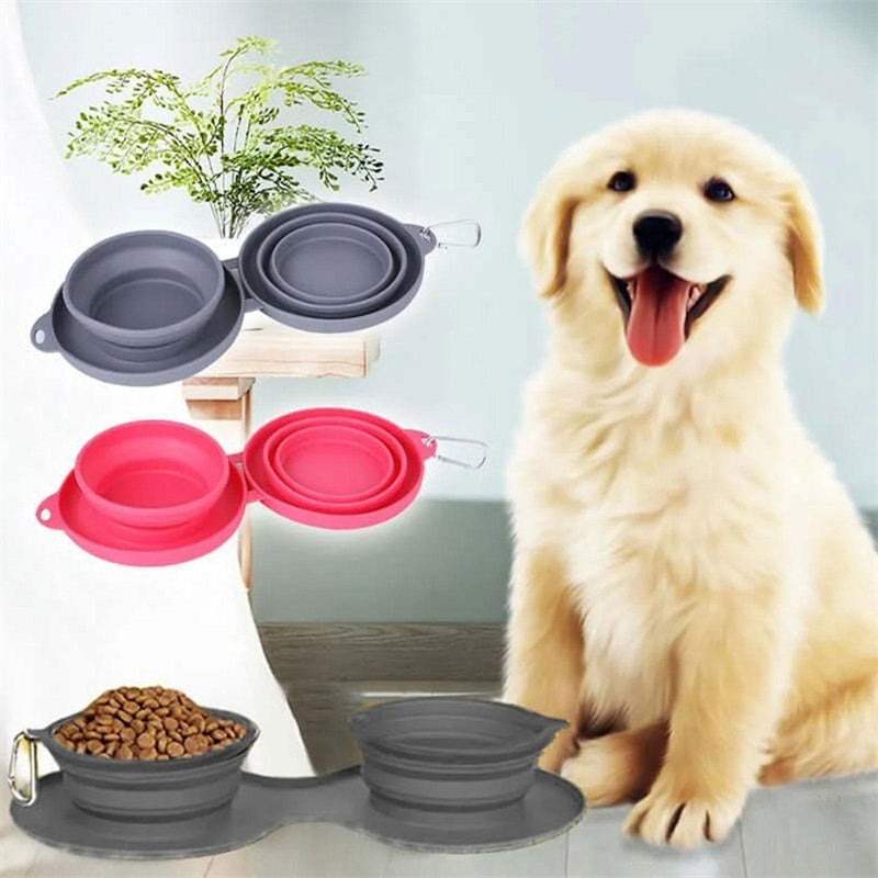 Collapsible Dog Bowls - Portable Silicone Dog Bowls