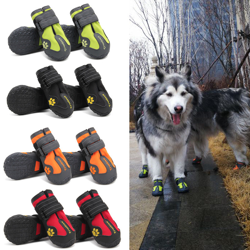 Anti-Slip Dog Shoe with Hook&Loop Design