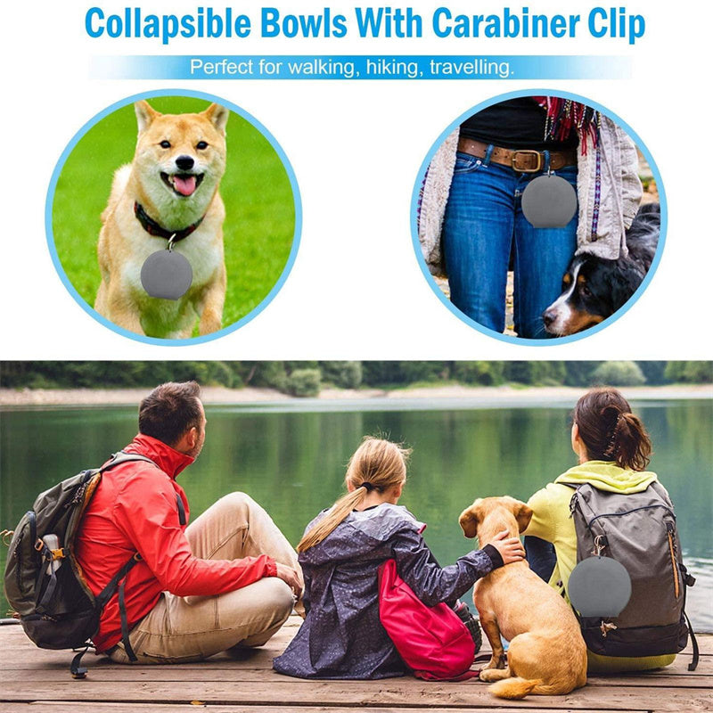 Collapsible Dog Bowls - Portable Silicone Dog Bowls