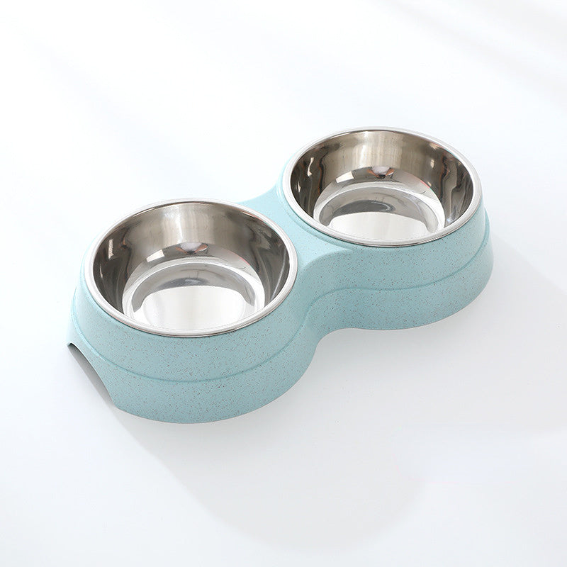 Double Bowl For Dog - Stainless Steel Food and Water Feeder