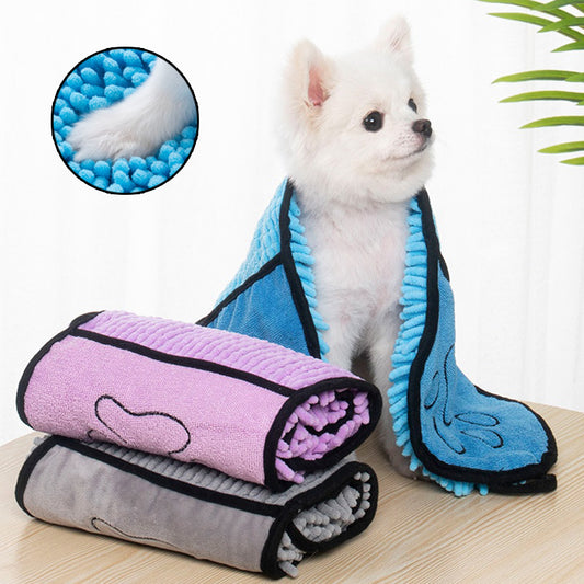 Dog Towel Super Absorbent - Dog Bathrobe Microfiber Bath Towels Quick-Drying.