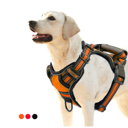 Dog Harness, Safe, Adjustable and Reflective.