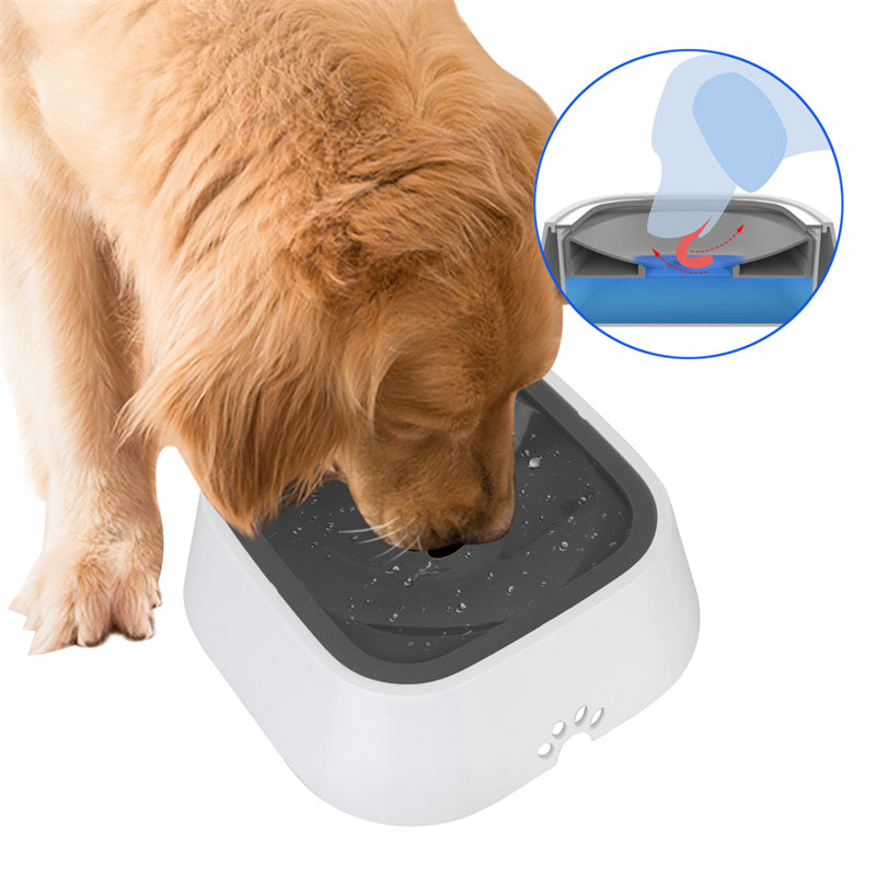 Dog Floating Water Bowl, 1.5L Slow-Down Water Feeder