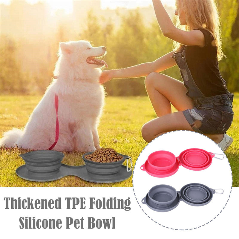 Collapsible Dog Bowls - Portable Silicone Dog Bowls